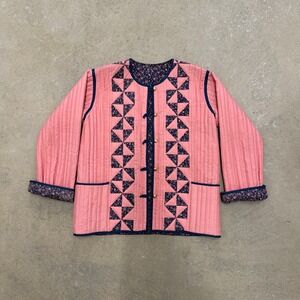 Handmade Reversible Quilt jacket Size L